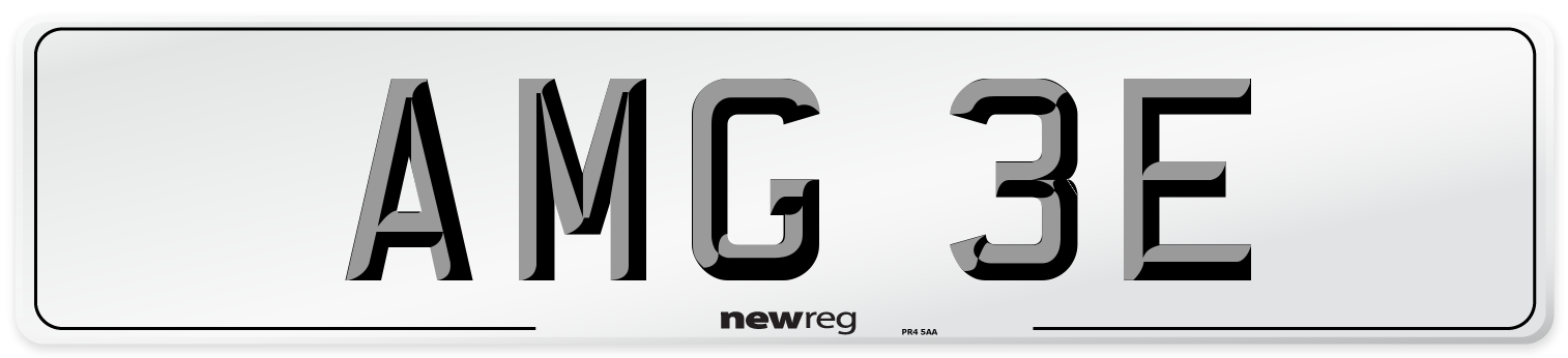 AMG 3E Number Plate from New Reg
